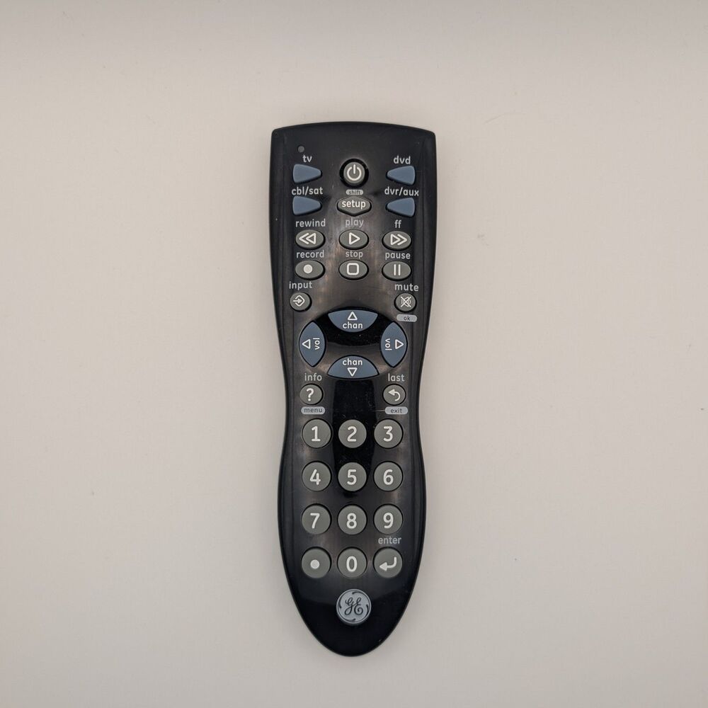 GE Universal Remote Control – Black – Untested – OEM – With Battery Cover